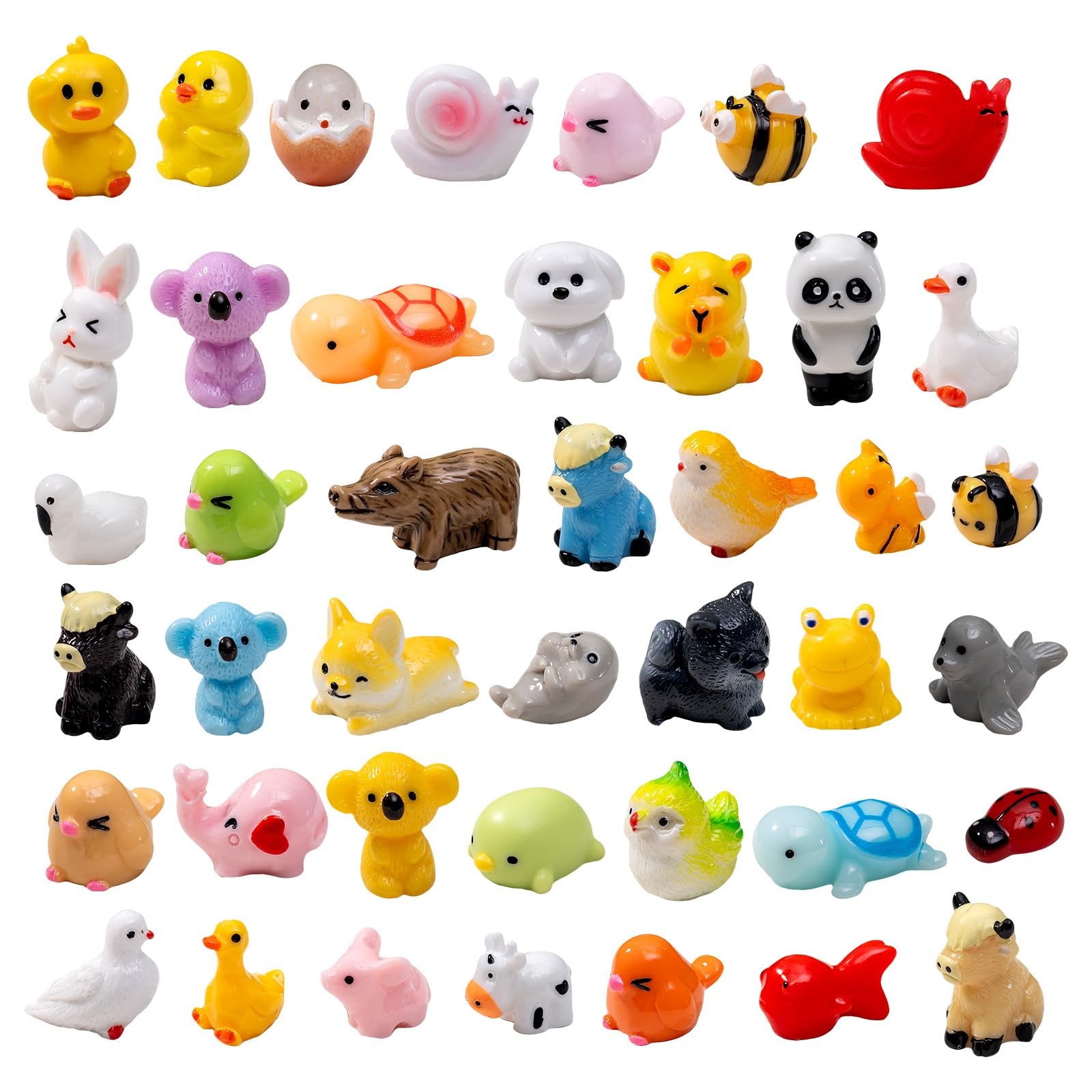 42pcs Mini Resin Animal 42 Styles Figures Bulk Tiny Resin Animals Little Mini... gallery