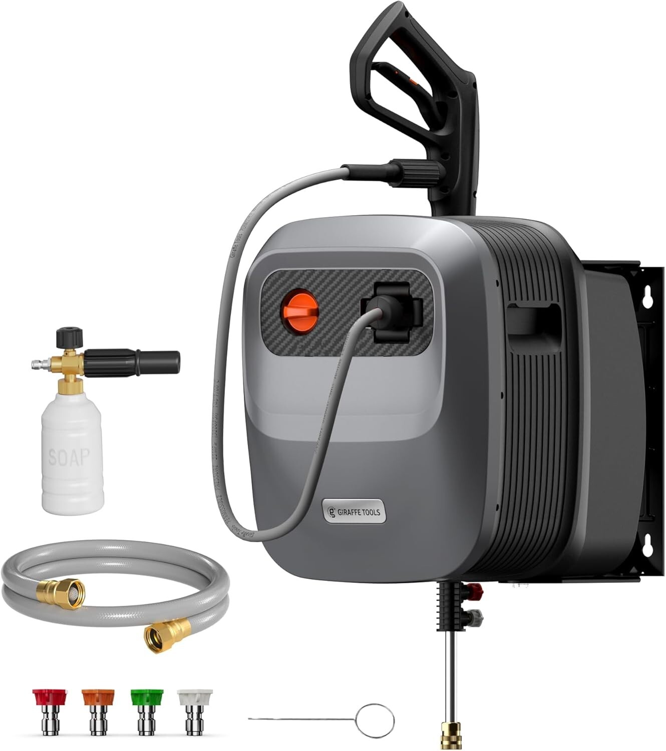 Giraffe Tools Electric Pressure Power Washer, 65FT Ultra-Soft Hose, Max 2500 PSI gallery