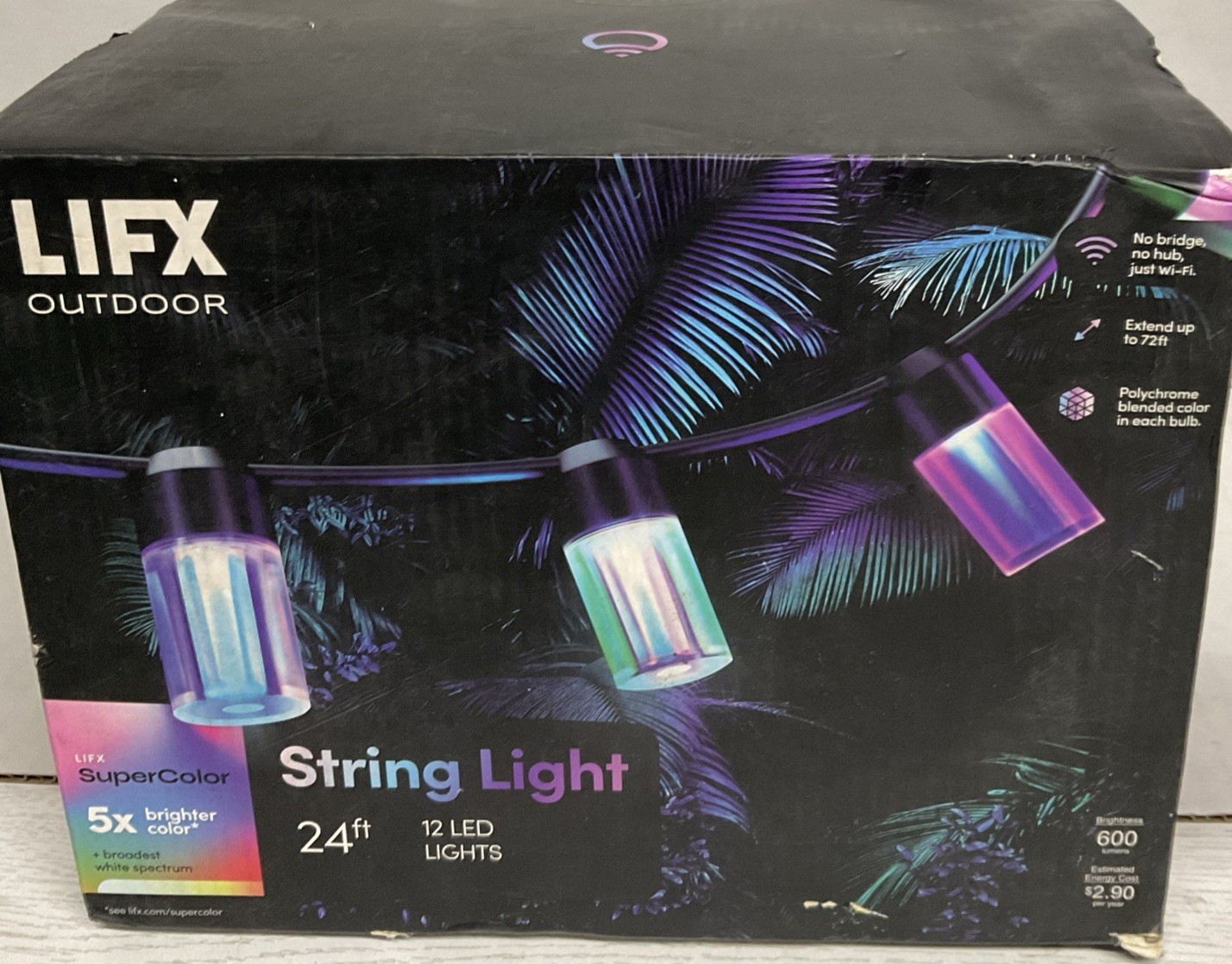 ⚡️LIFX 12-Light 24ft Outdoor Plug-In RGB Integrated LED Smart Wi-Fi String Light gallery