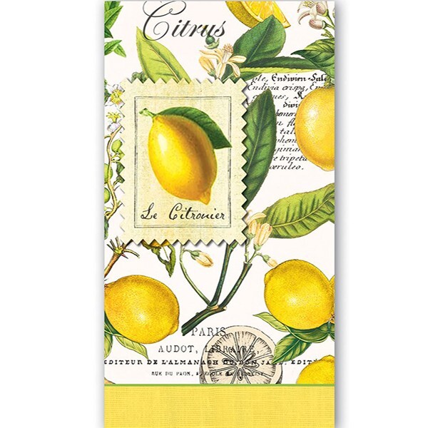 Michel Design Works Lemon Basil Botanical 15 Triple-Ply Paper Hostess Napkins gallery