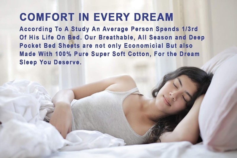 100% Cotton Percale Sheets King Size – Crisp Cooling Bed Sheets for Hot gallery