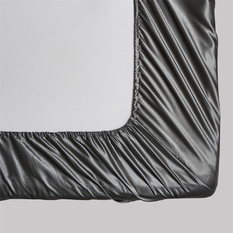 Bed Sheets&Pillowcase Set Luxury Satin Silk Sheet Deep Pocket Free Wrinkle Fade gallery
