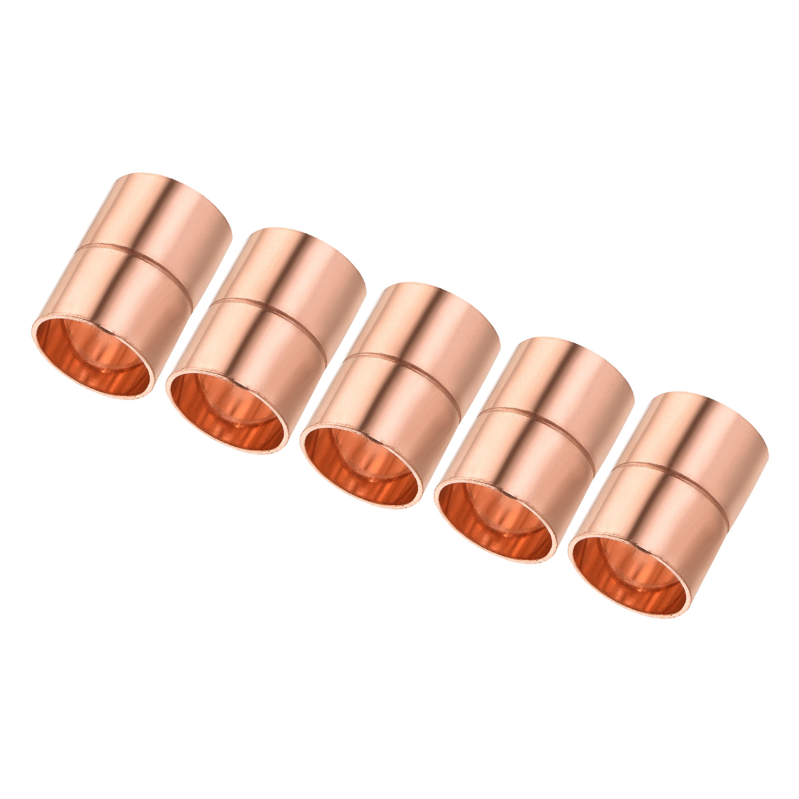 5Pcs 5/8" ID Straight Copper Coupling Fittings for HVAC Air Welding Joint gallery