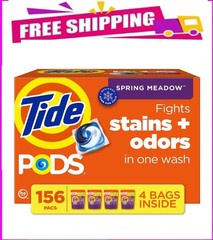 Tide PODS Laundry Detergent Pacs, Spring Meadow, 156 ct.
