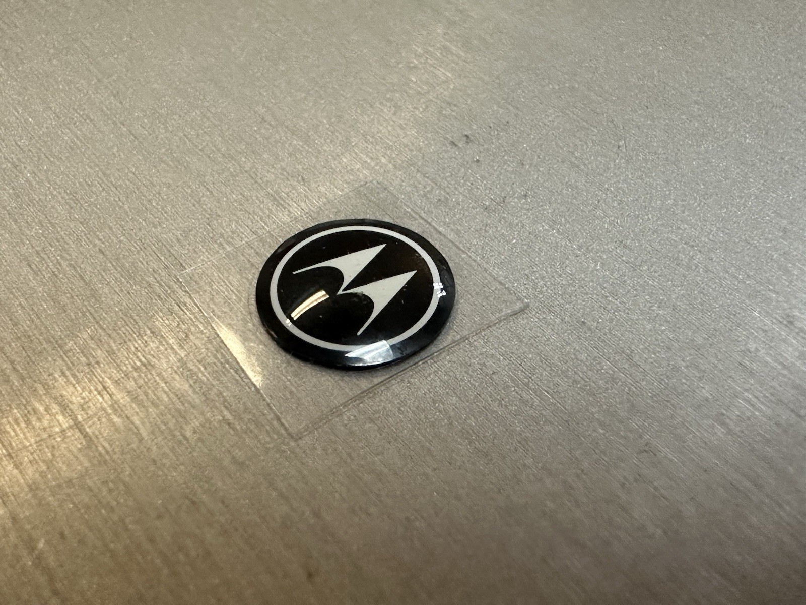 Motorola Logo Startac Dark Metallic Crystal Dome Emblem Badge Sticker, New gallery