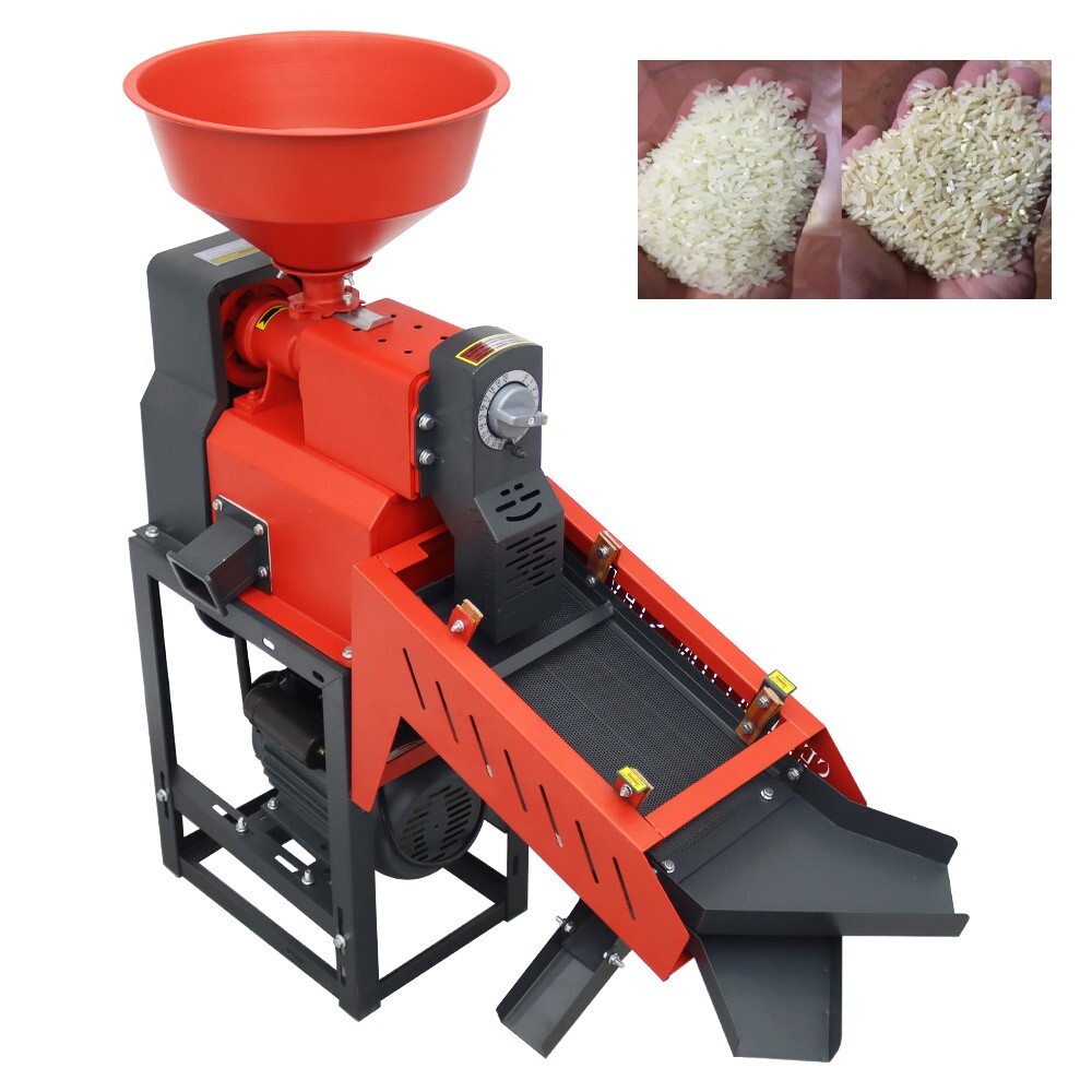 Rice Mill Rice Millet Peeling Machine Rice Crusher 220V 130-170kg/h with 2Screen gallery