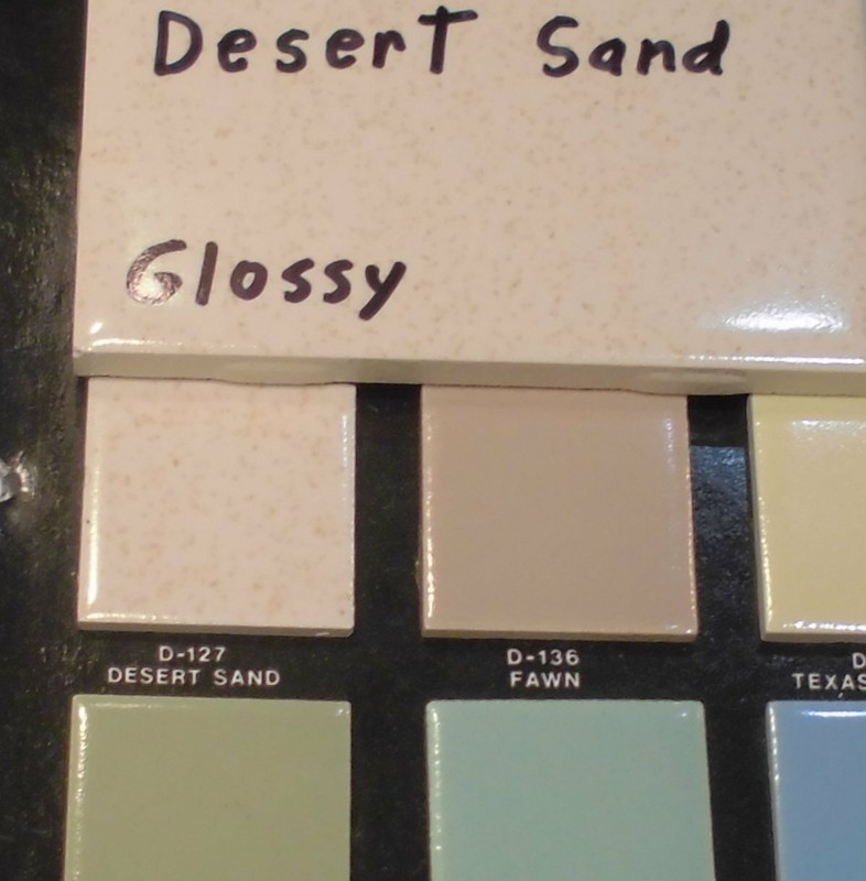 1 pc. *Desert Sand* Glossy Ceramic Tile by Daltile: 4-1/4" Beige & Gold Specks gallery