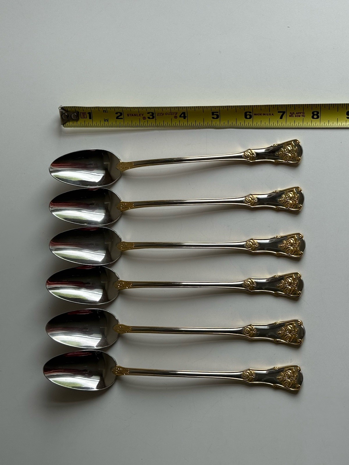 Royal Albert Old Country Roses 6 Ice Teaspoons Set 18/10 Stainless Steel gallery