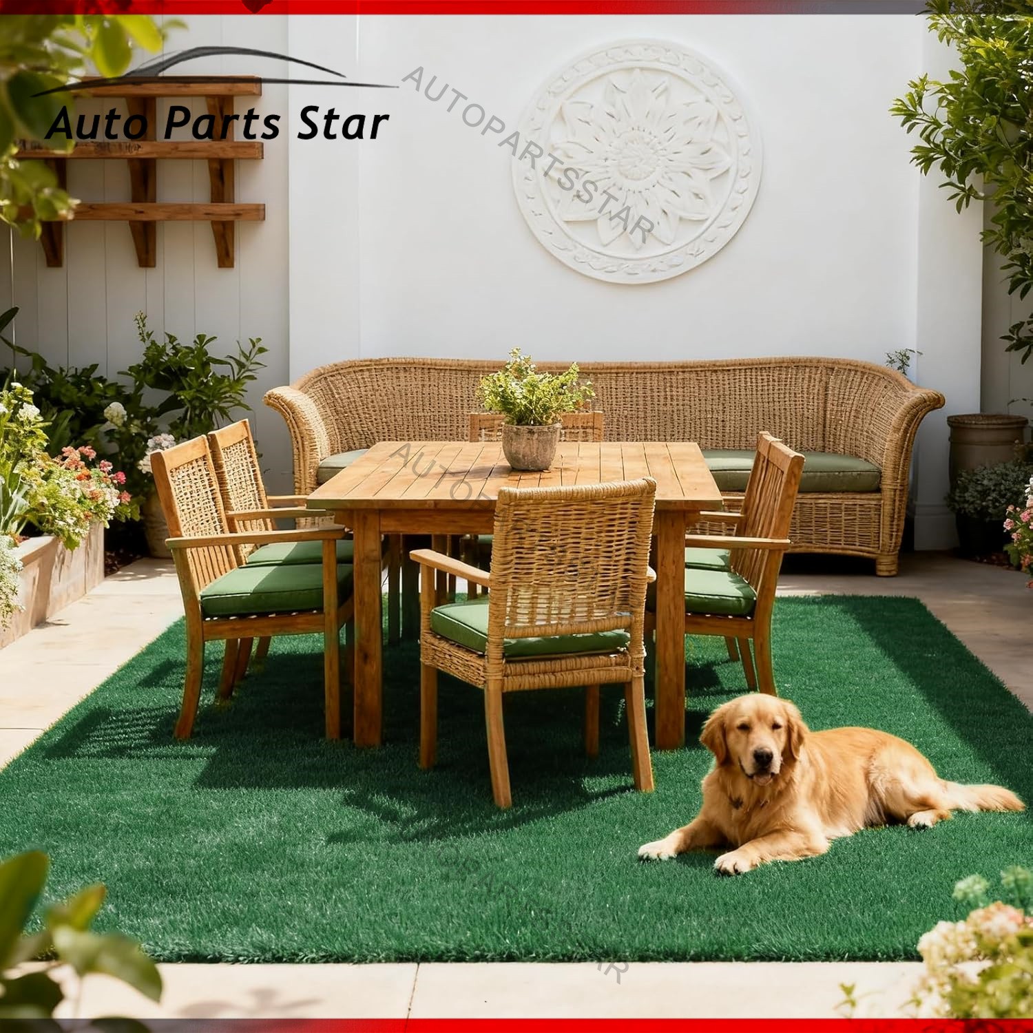 9ft x 12ft Artificial Fake Synthetic Grass Rug Garden Landscape Lawn Carpet Mat gallery