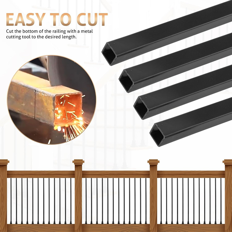 20 Pack Balusters for Staircase Interior, 44" X1/2" Stair Spindles Iron gallery