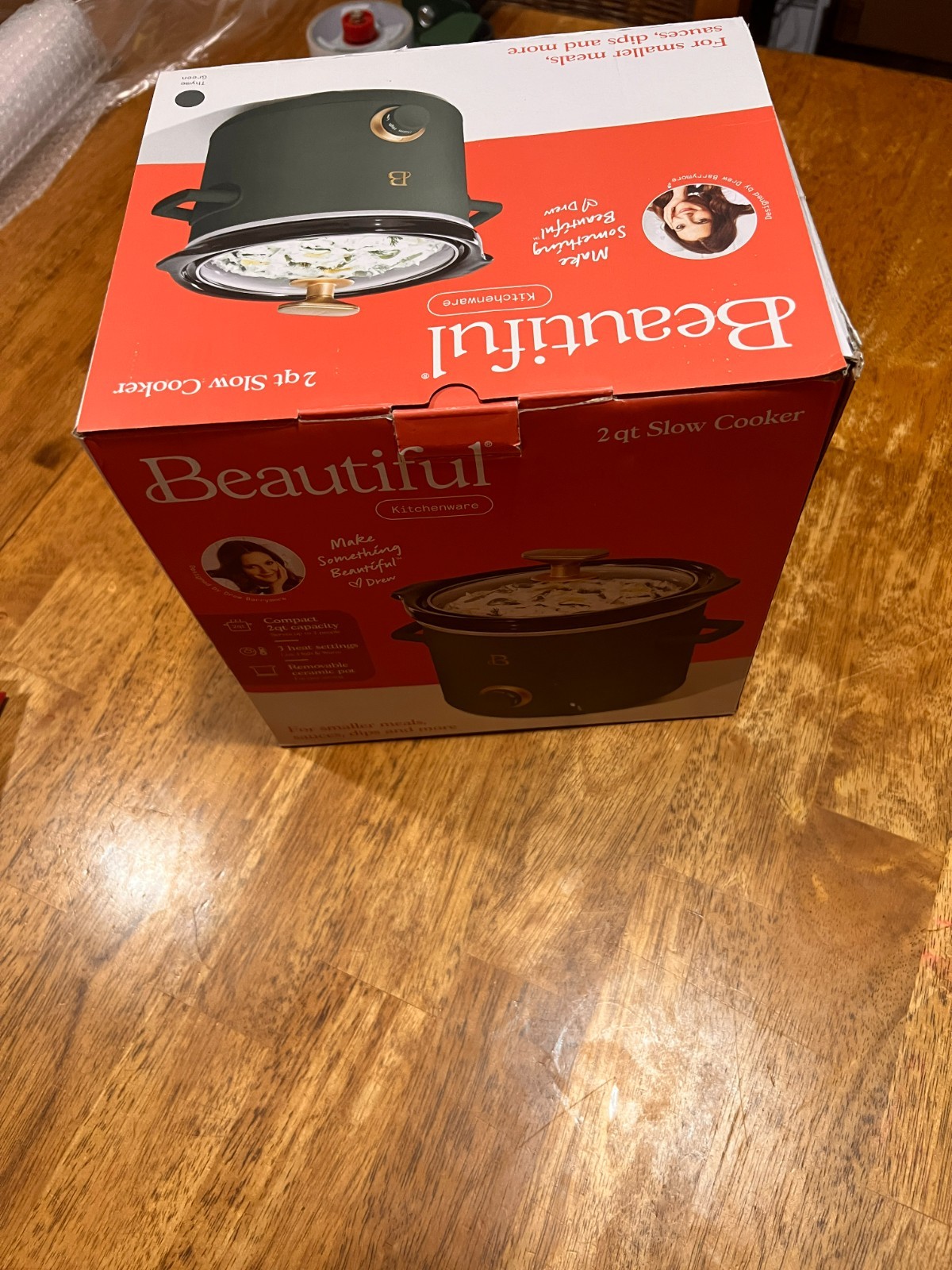 Beautiful Brand 2 Quart Slow Cooker Thyme Green by Drew Barrymore New in Box gallery