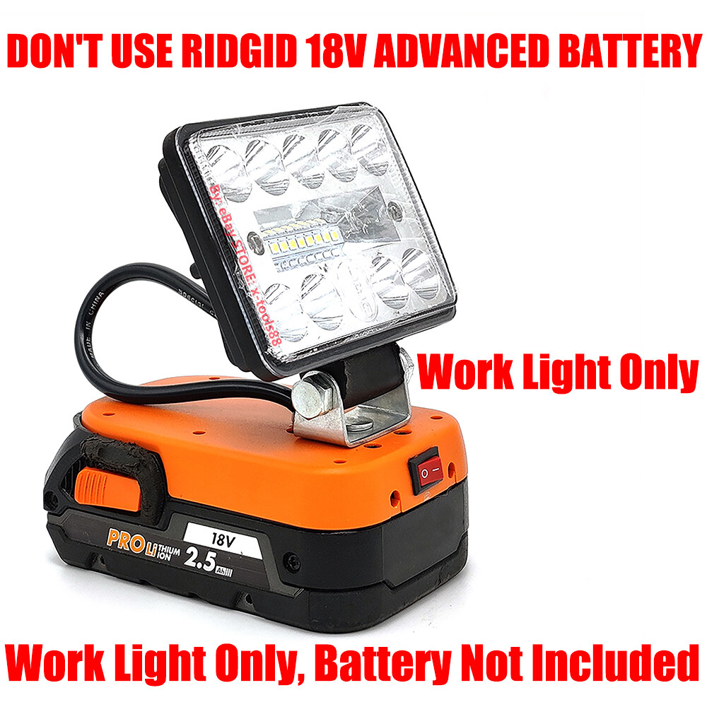 1x LED Work Light Work with Ridgid 18v Battery-2280LM-w/Discharge Protection BMS gallery