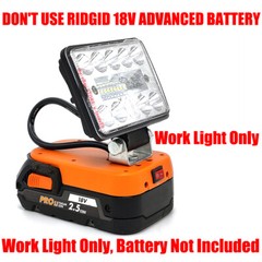 1x LED Work Light Work with Ridgid 18v Battery-2280LM-w/Discharge Protection BMS