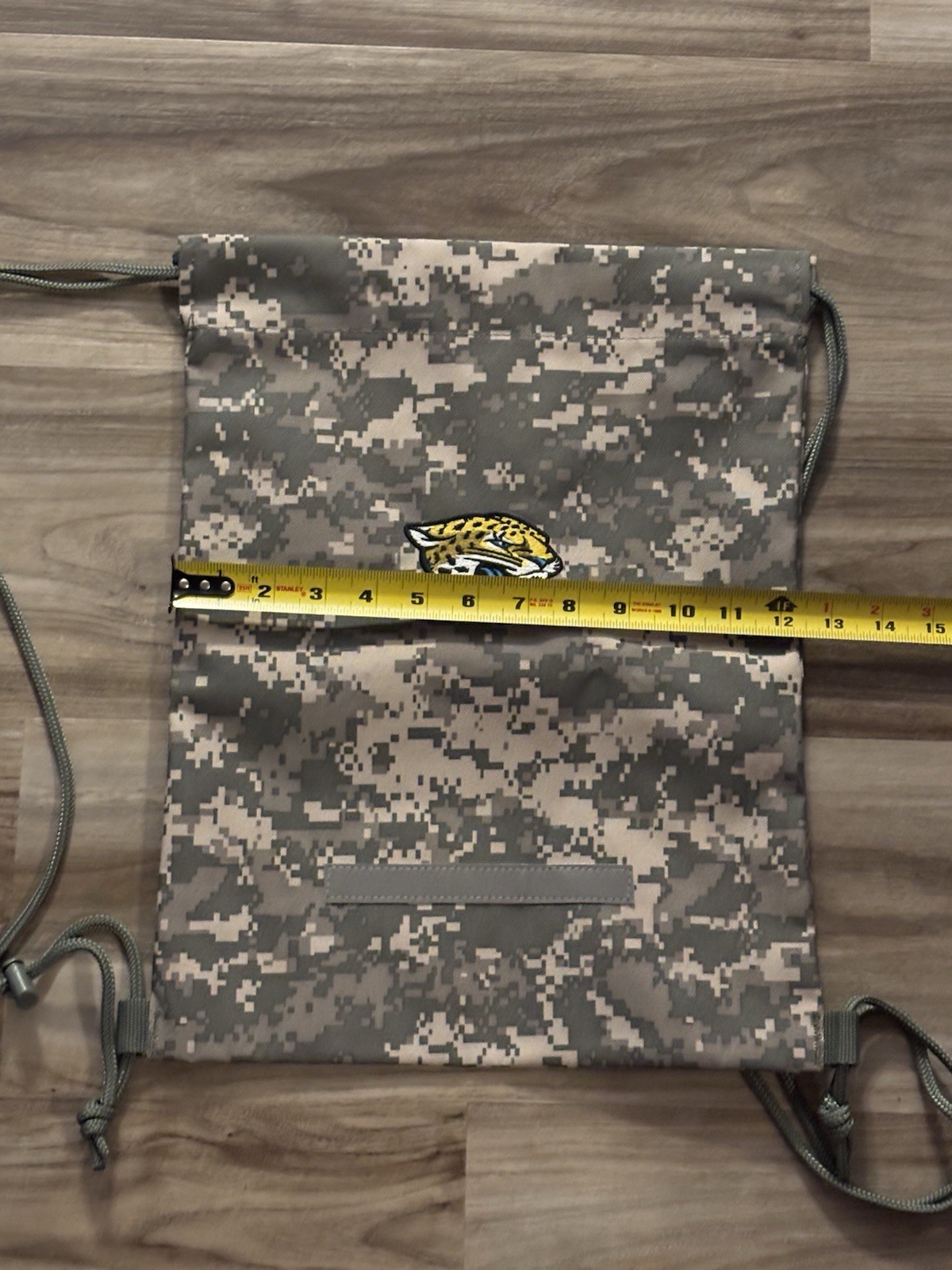 Drawstring Backpack Team Bag Jacksonville Jaguars Embroidered Logo Digi Camo 3