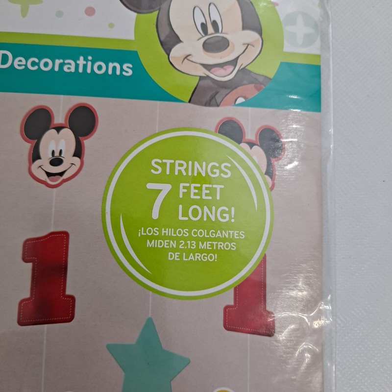 Mickey Mouse String Decorations First Birthday Party 7 Ft Long Six Pieces gallery