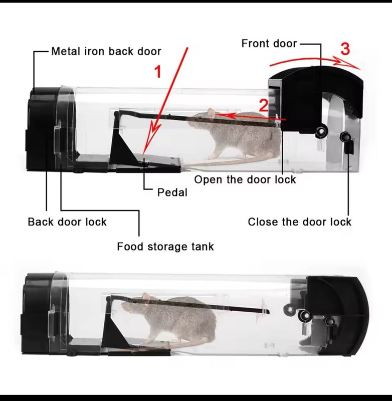 Mouse/Rat/Rodent Trap Live Catch Cage, Easy Set Up and Reuse Indoor & Outdoor gallery