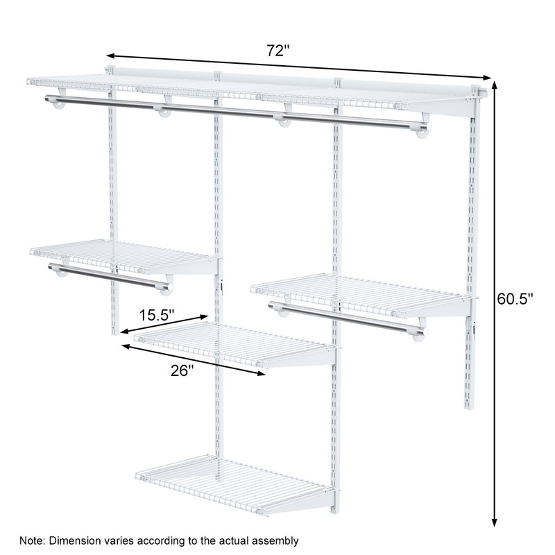 Wall Mounted Adjustable Closet Organizer Custom Metal Closet Organizer System gallery