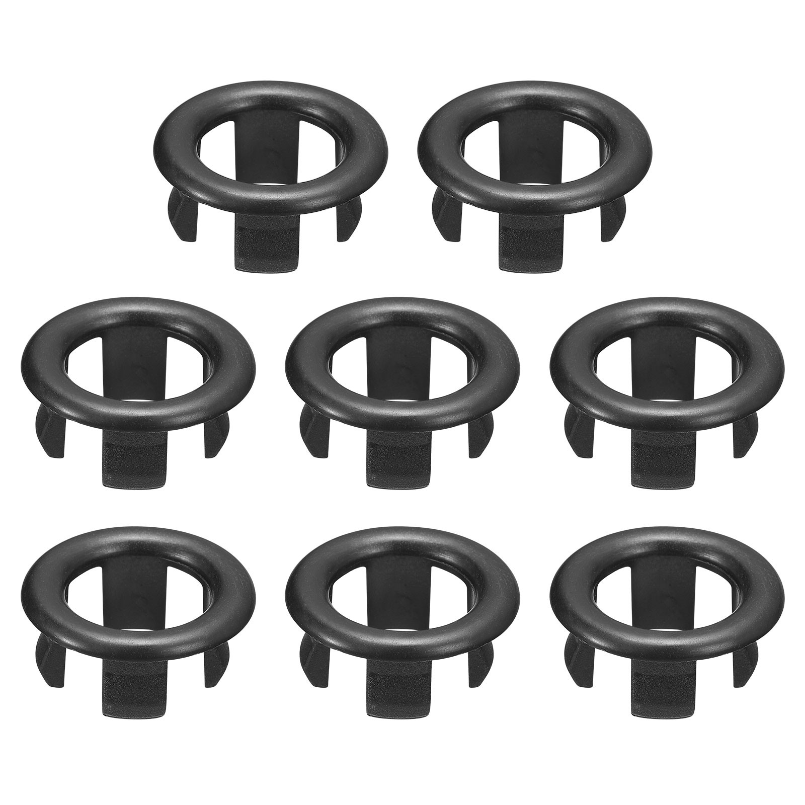 8Pcs 25.1mm Sink Trim Overflow Cover Ring Hole Insert in Round Caps Black gallery