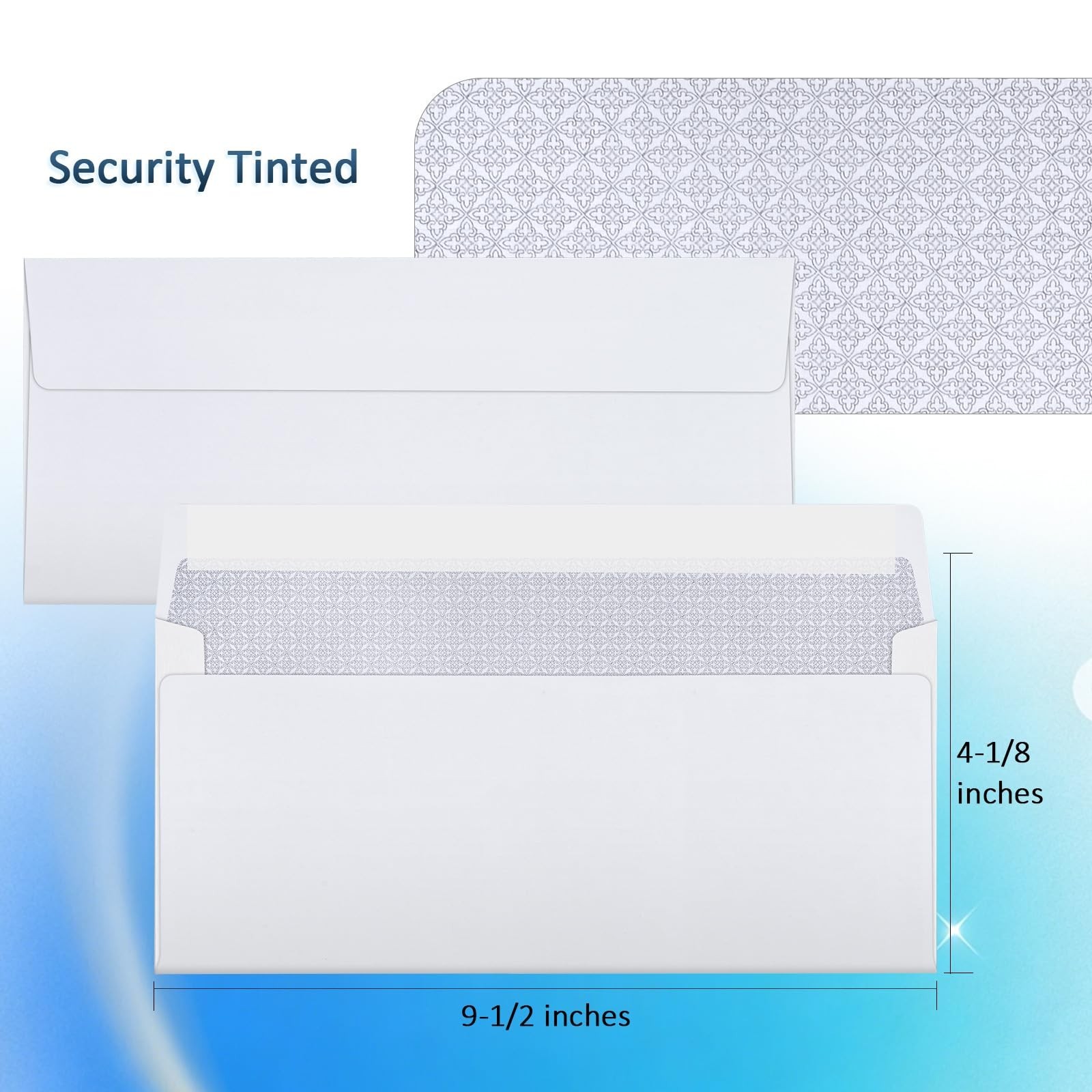 1000 Pack #10 Security Envelopes Self Seal - 4-1/8 x 9-1/2 Inch White Busines... gallery