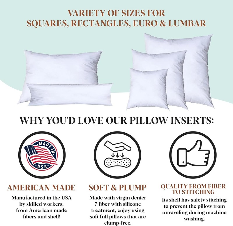 Premium Polyester Throw Pillow Insert - 21x37 - Ultra Soft Large Rectangle Throw gallery