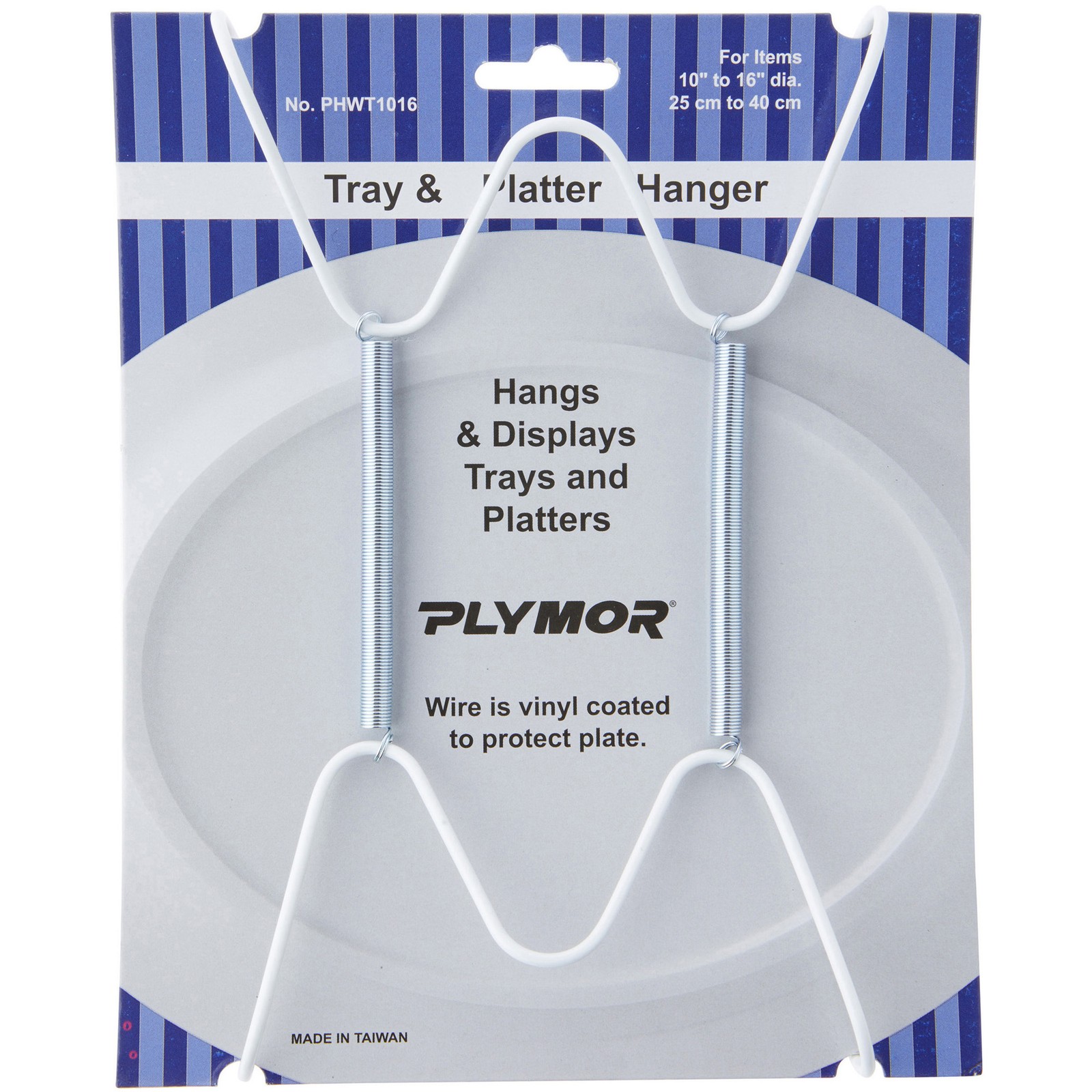 Plymor White Vinyl Finish Wall Mountable Tray Hanger (For Trays 10" - 16") gallery