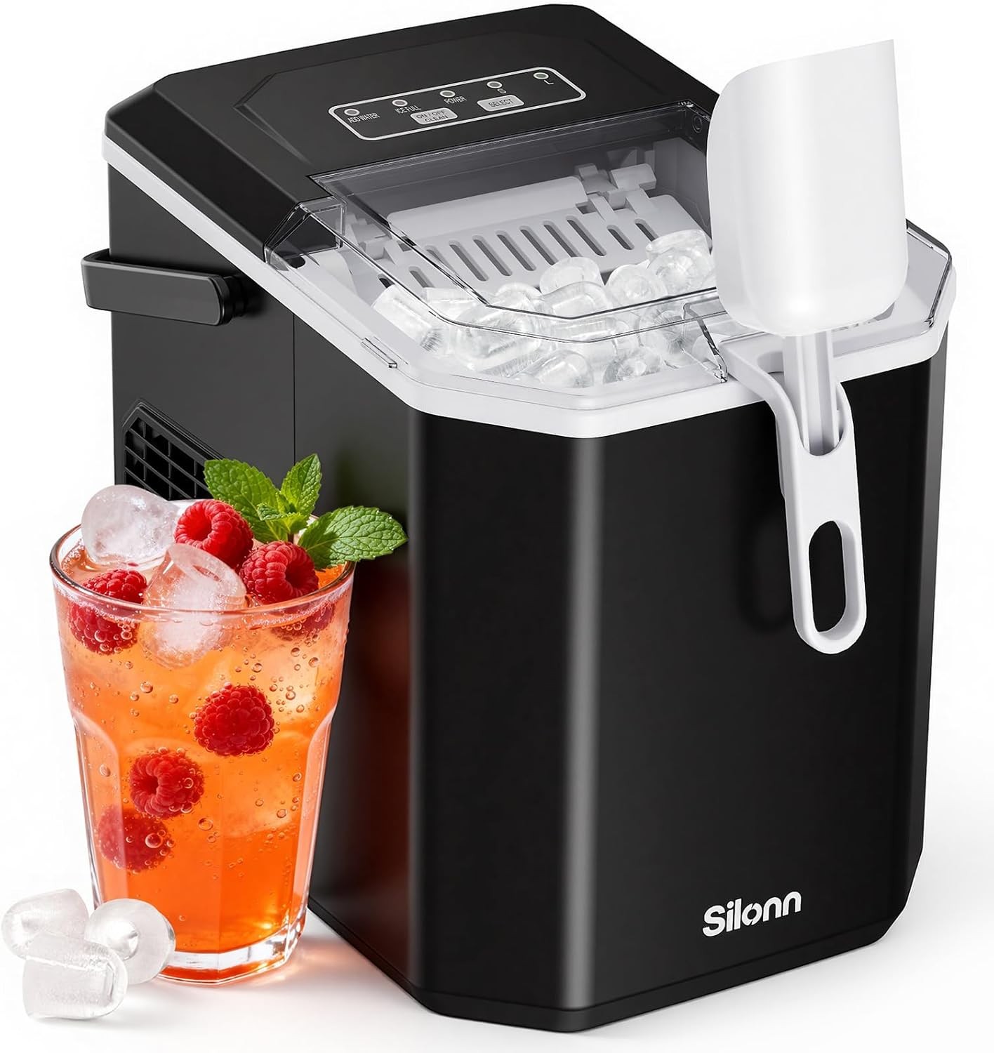 Silonn Countertop Ice Maker 26lbs/24H Portable Ice Machine 9 Cubes Fast gallery