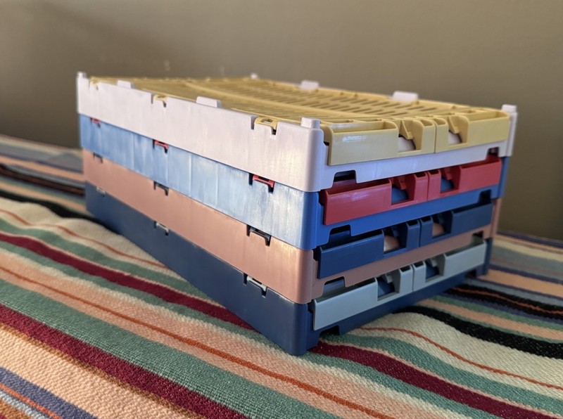 HAY Colour Crate, Multicolor Collapsible Stacking Storage Set Of 4 Sold Out! gallery