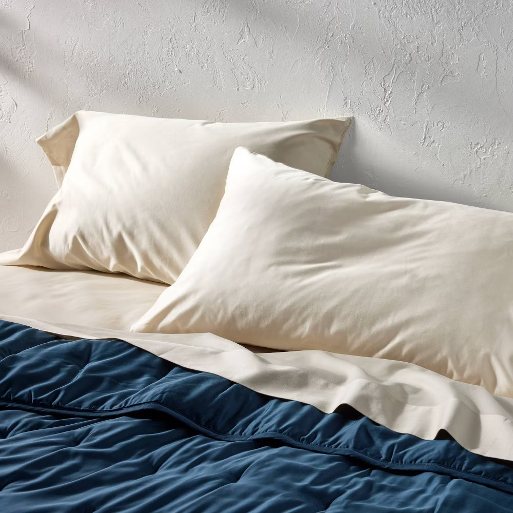 Standard 600 Thread Count Sateen Pillowcases Natural - Casaluna gallery