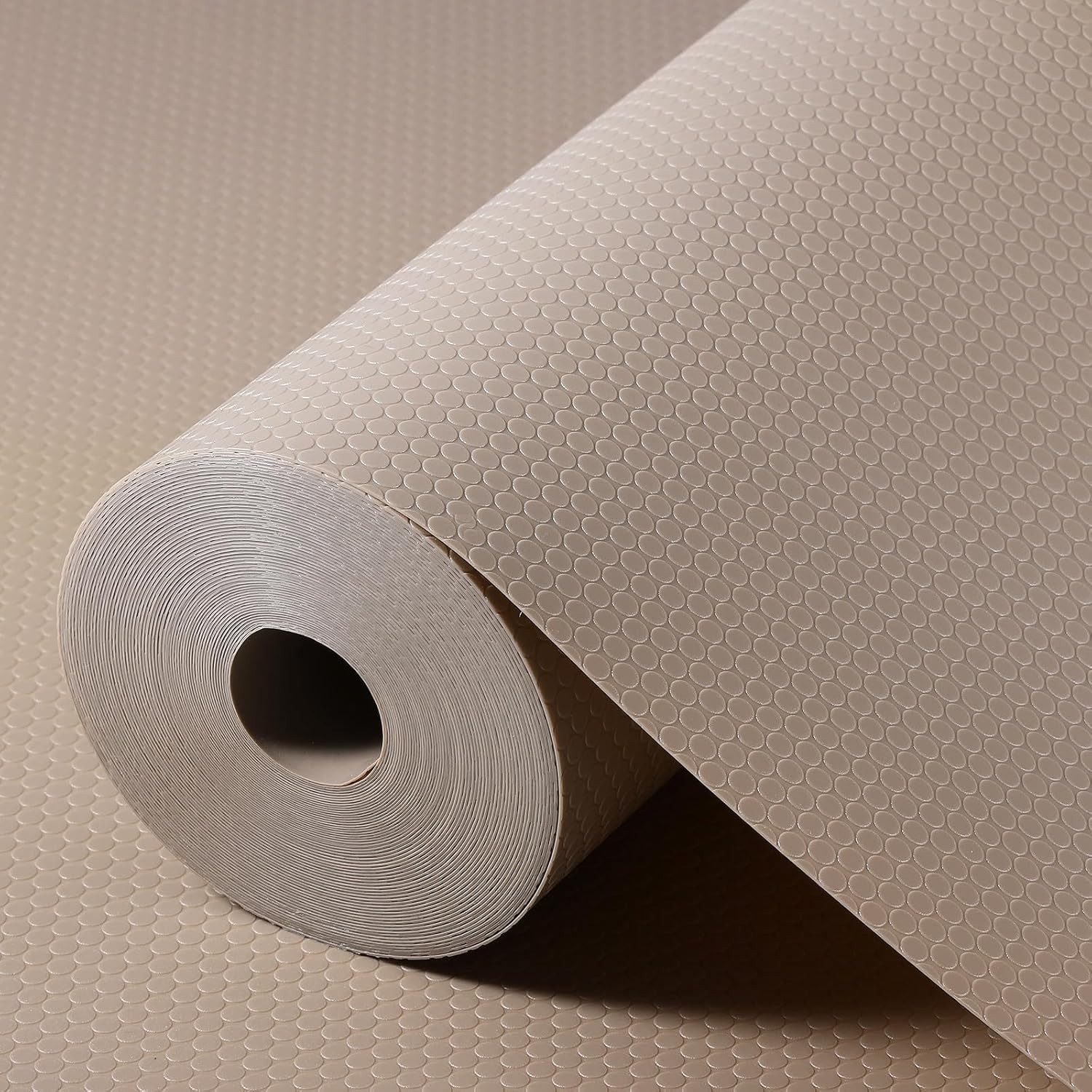 Beige Shelf Liners for Kitchen Cabinets Non Adhesive Drawer Liner for Bathroo... gallery