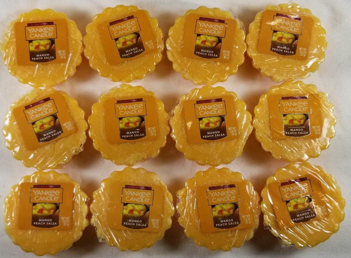 Yankee Candle Tarts: MANGO PEACH SALSA Wax Melts Lot of 12 Yellow Orange New gallery