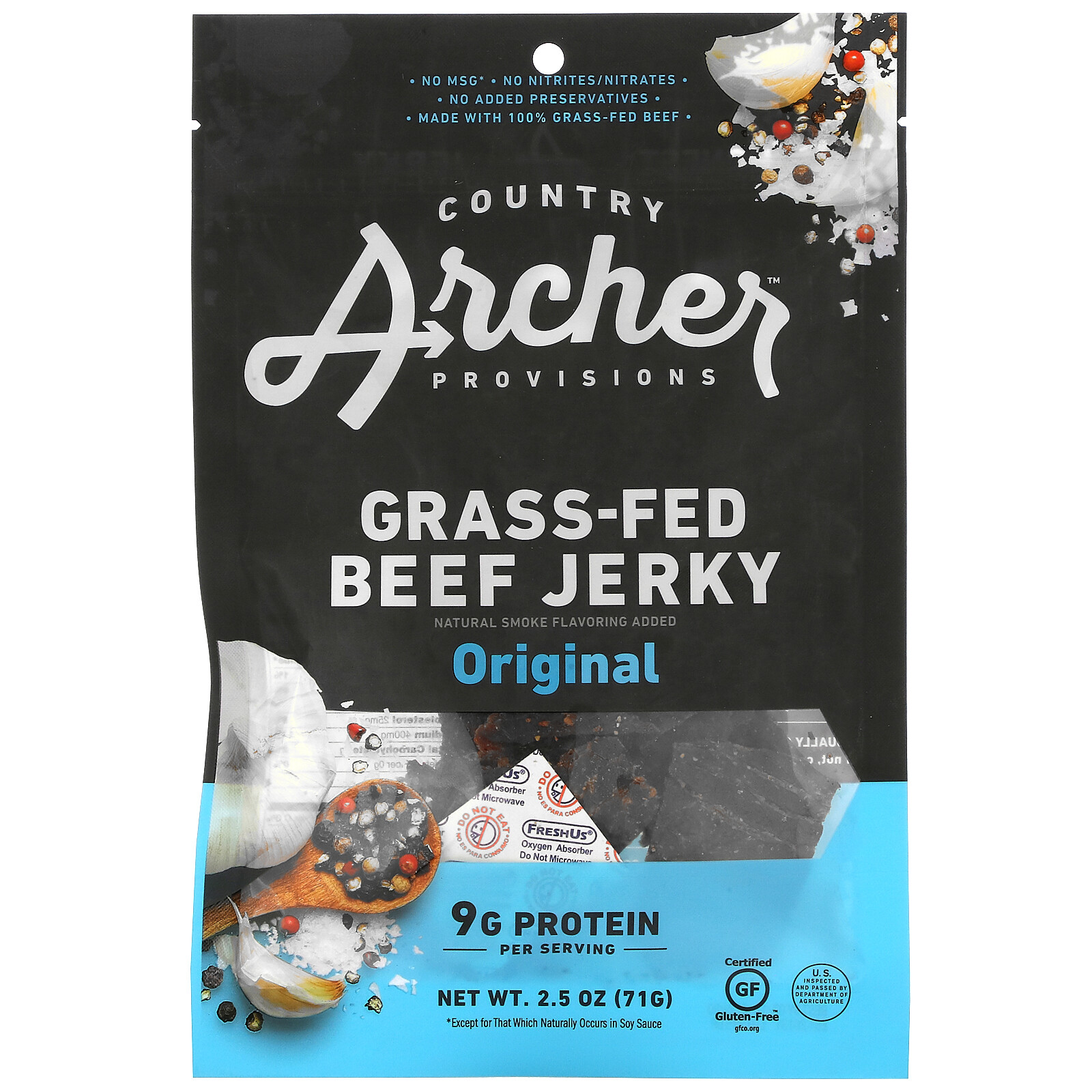 Grass-Fed Beef Jerky, Original, 2.5 oz (71 g) gallery