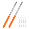 2-Pack Telescopic Handheld Flagpoles, 5.2ft/1.6m Stainless Steel Pole [Orange] gallery