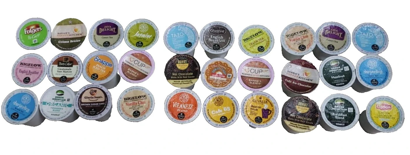 90/PACK - Variety Assorted Coffee and Tea K-Cup Pods BULK PACKAGING gallery