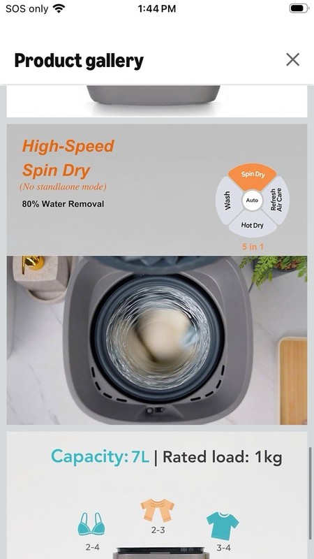 AHERO Fully Automatic Mini Washing Machine gallery