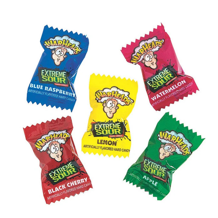 Warheads Extreme Sour Assorted Mix Flavors, Bulk Nostalgia Hard Candy (4 Pounds) gallery
