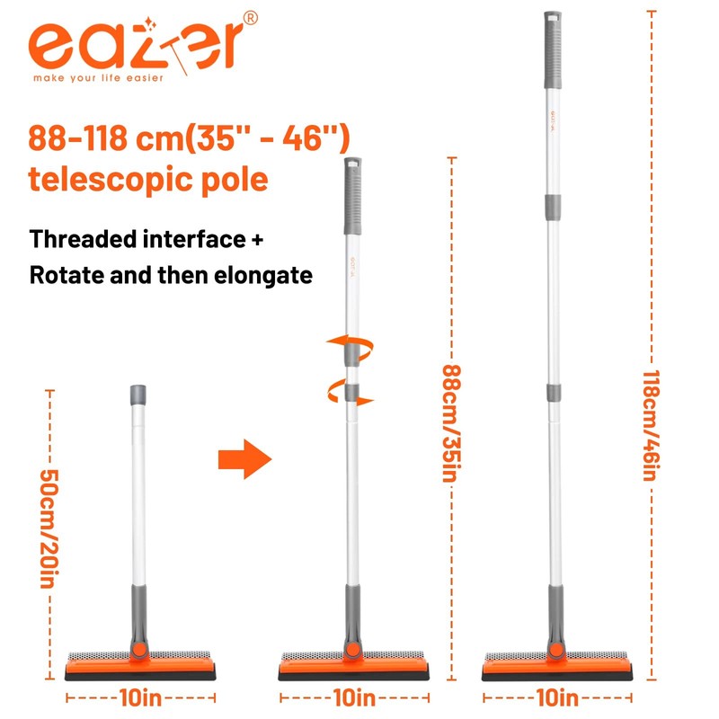 46'' Professional Window Cleaner Tool, 2-in-1 Rotatable Squeegee for Window C... gallery