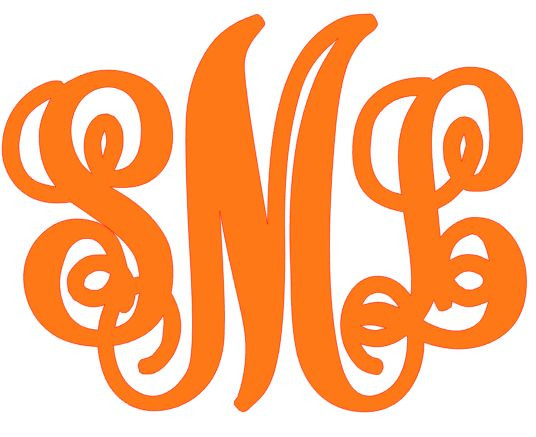 Script Monogram- Great gift idea for Yeti, Cellphones, Auto, Laptop gallery
