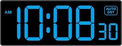 LED Wall Clock Digital Clock with Seconds, Electric Plug in Large Big Numbers…