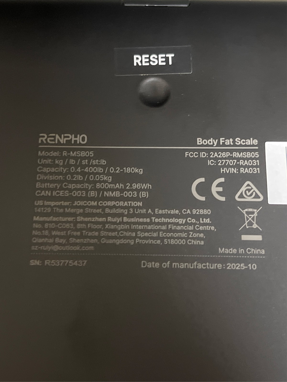RENPHO Scale with BMI, Body Fat, Muscle Mass, Smart Scale for Body Weight, Wi-Fi gallery