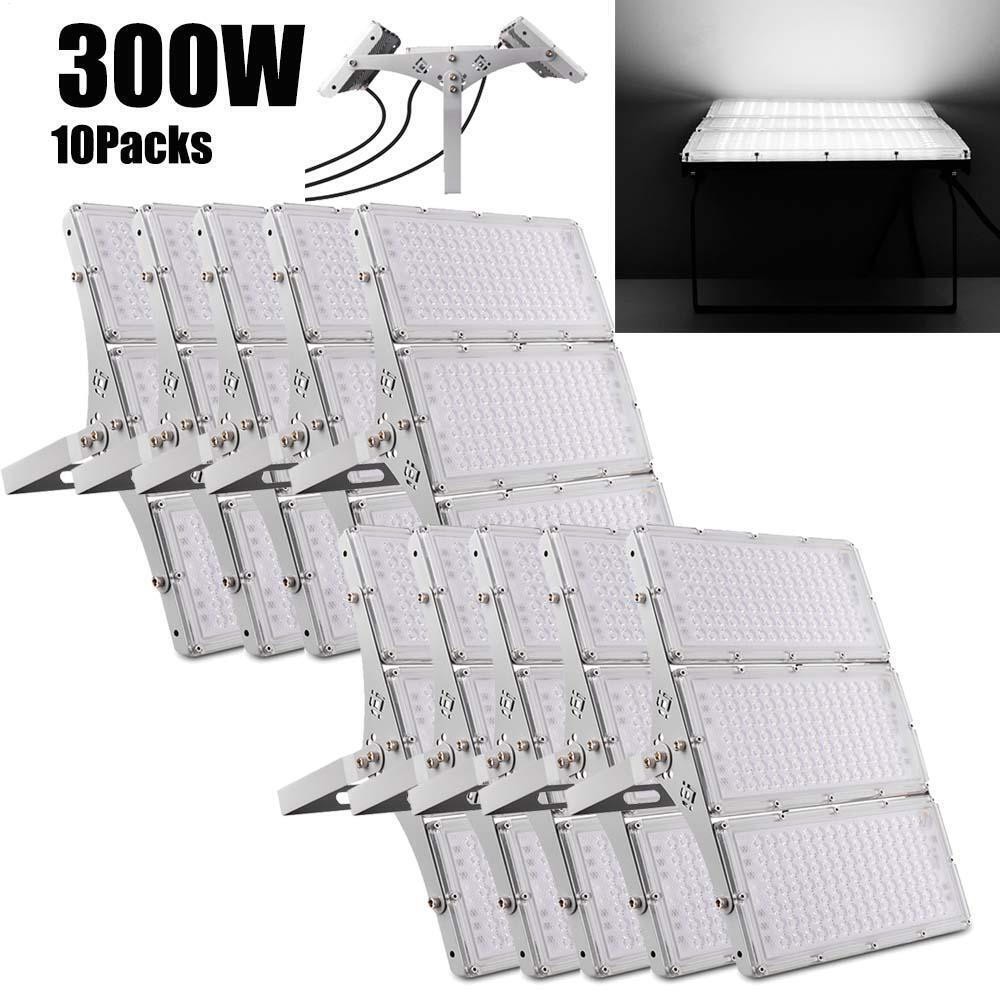 10x 300W LED Flood Light Cool White Module Spotlight Bright Outdoor Lighting US gallery