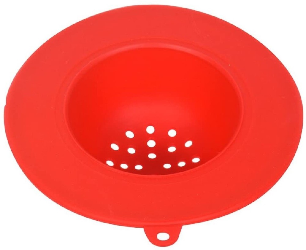 Sink Strainer Silicone Filter Protector RED Kitchen Food Trap Debris Clog Drain