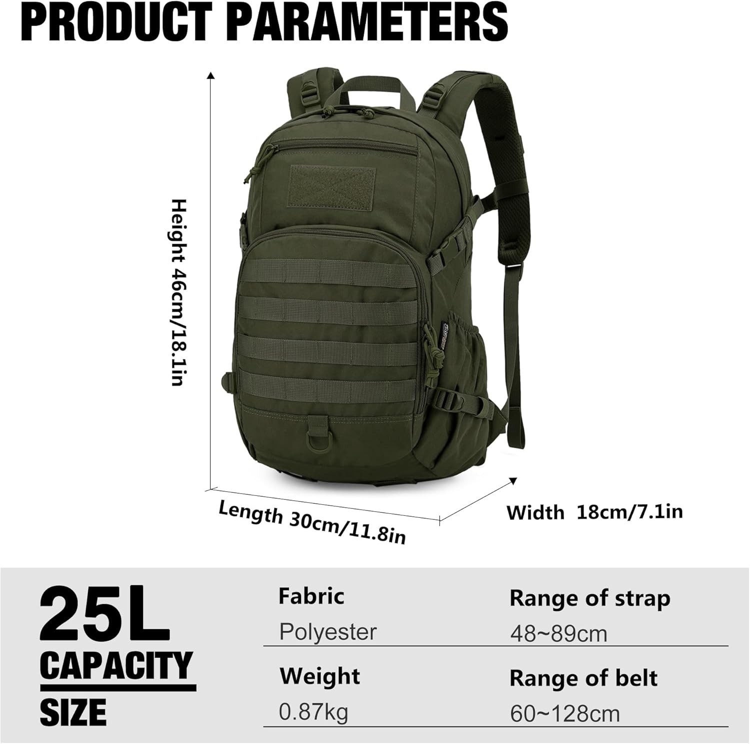 Small Tactical Backpack,Molle Hiking Backpack for Backpacking,Cycling and Bik... 4