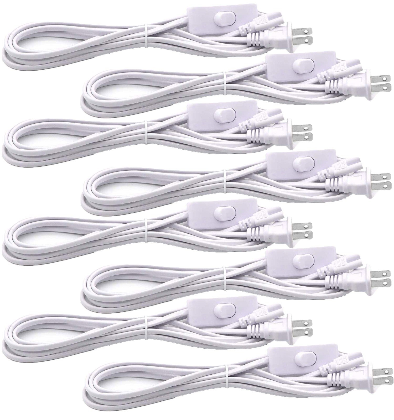 8 Pack 10FT Power Cable Cords Adapter Wire Switch for LED Tube Light Fixture gallery