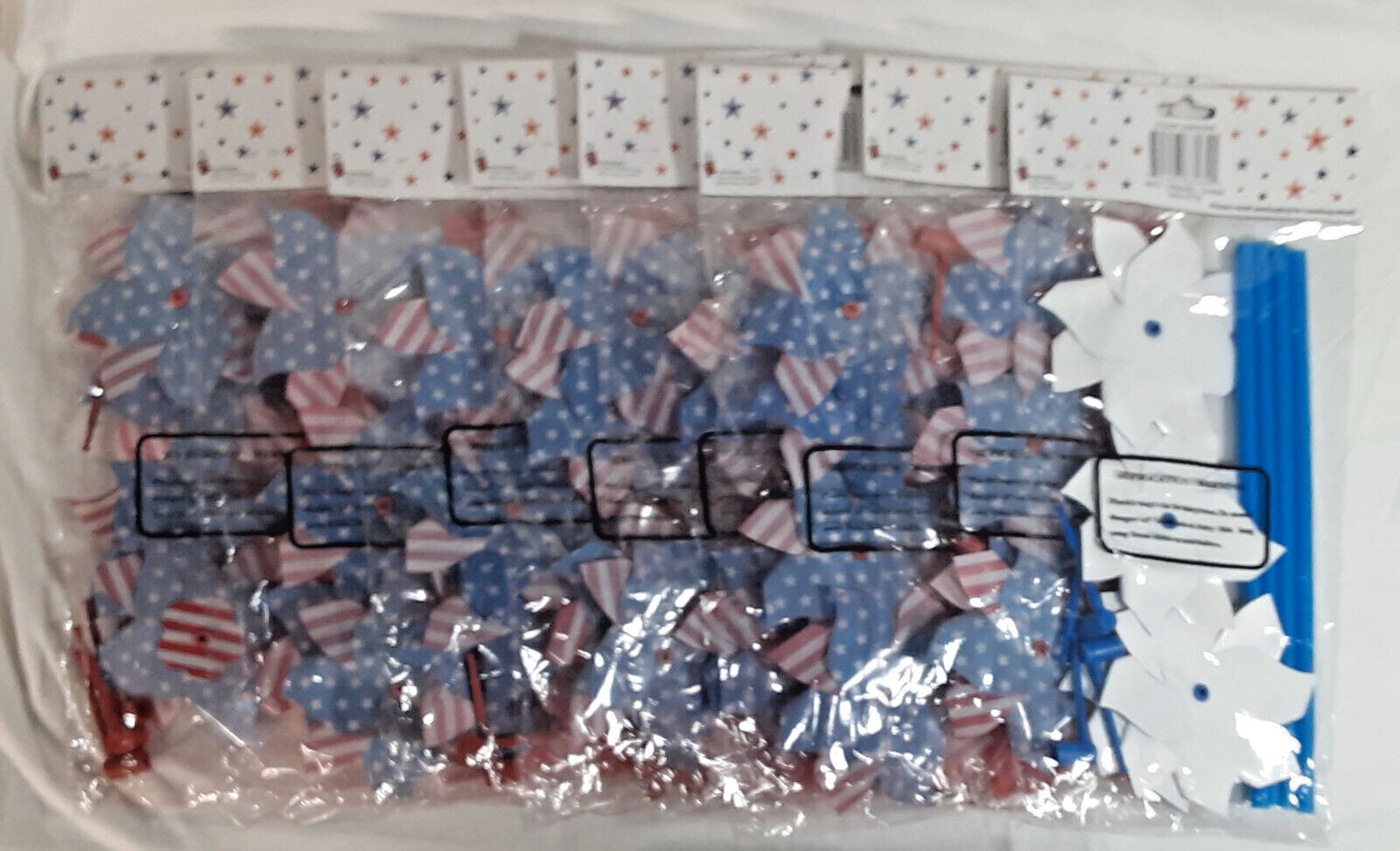 32 New Patriotic Mini Pinwheels - 8 packages of 4, Assembly Required, Spinners gallery