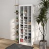 Particleboard Shoe Storage Cabinet 26.5" W x 12.5" D x 70.75" H White gallery