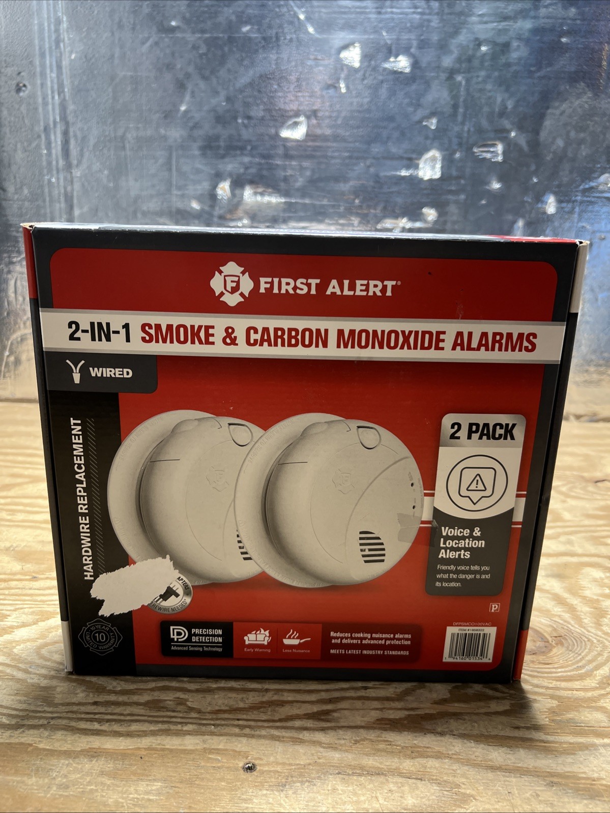 First Alert 2-in-1 Smoke & Carbon Monoxide Alarms – Wired – 2 Pack -New In Box. gallery