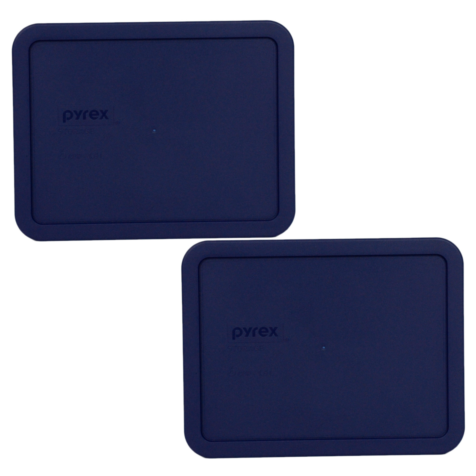 Pyrex 7211-PC Blue Rectangle Plastic Food Storage Replacement Lid (2-Pack) gallery