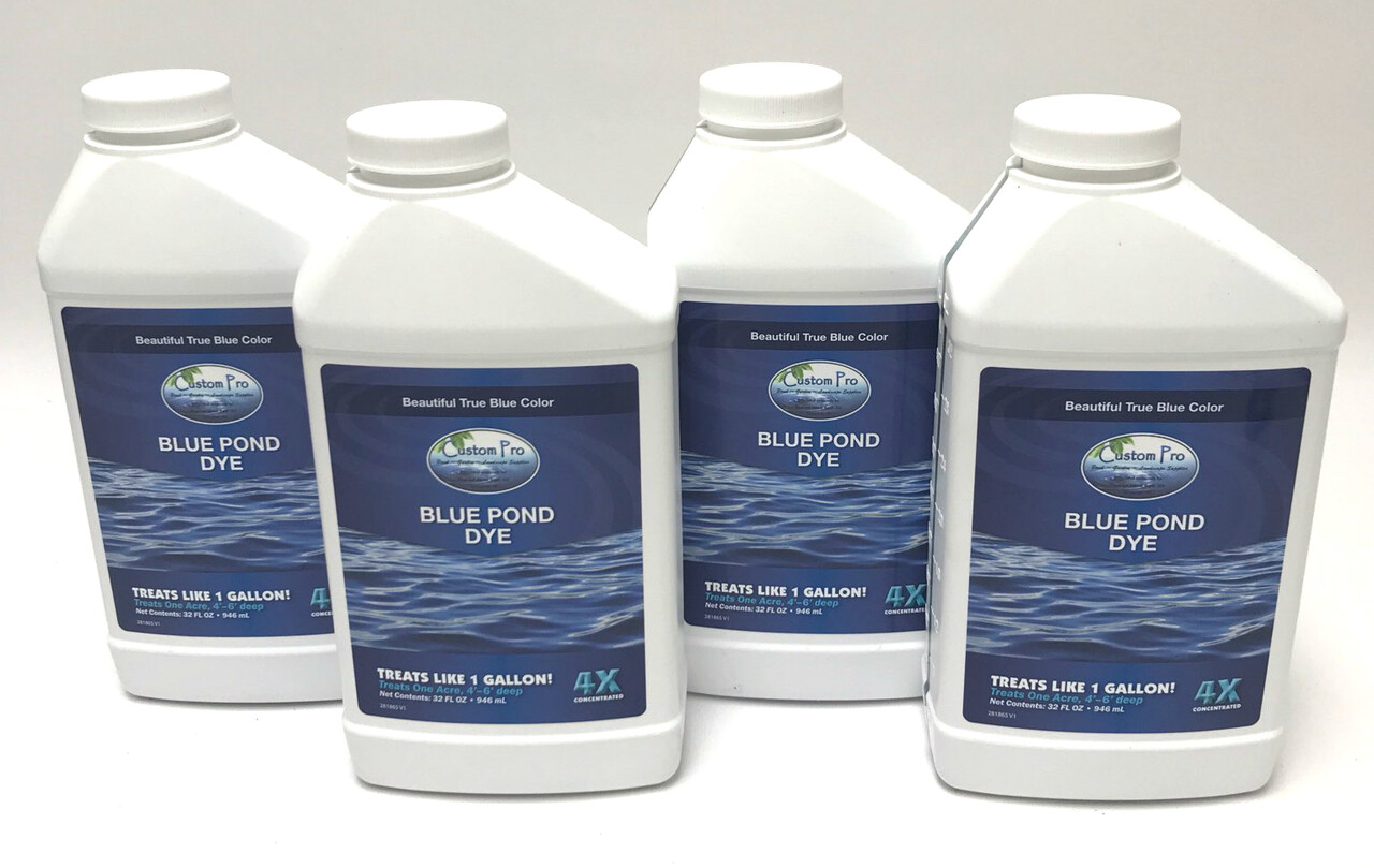 Custom Pro 4/PACK BLUE POND & LAKE DYE Concentrated (32 oz/1 qt) -water colorant gallery