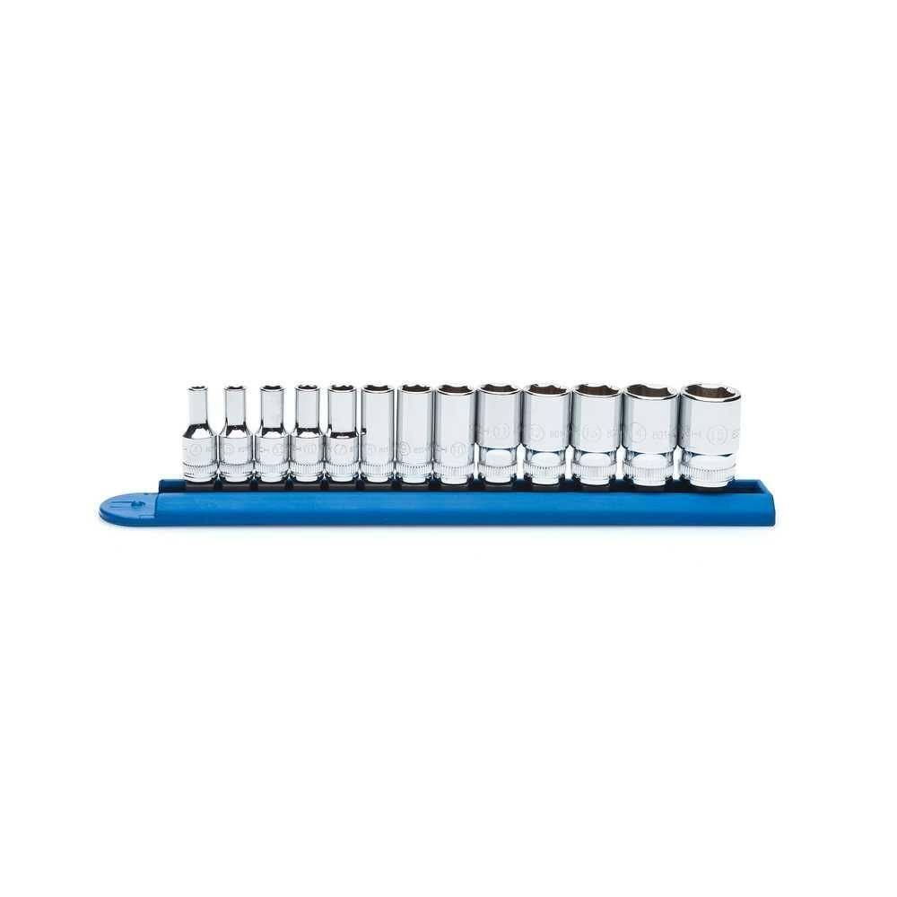1/4 In. Drive 6 Point Mid Length Metric Socket Set 13-Piece gallery