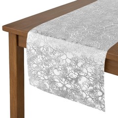 3 PCS Silver Branches Polyester Table Runner 12×108 Inch Wedding Party Event